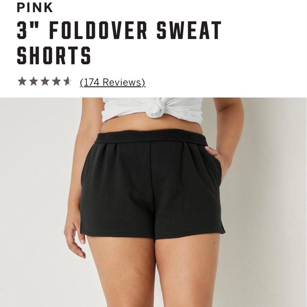Victoria’s Secret PINK 3” Fold Over Sweat Shorts